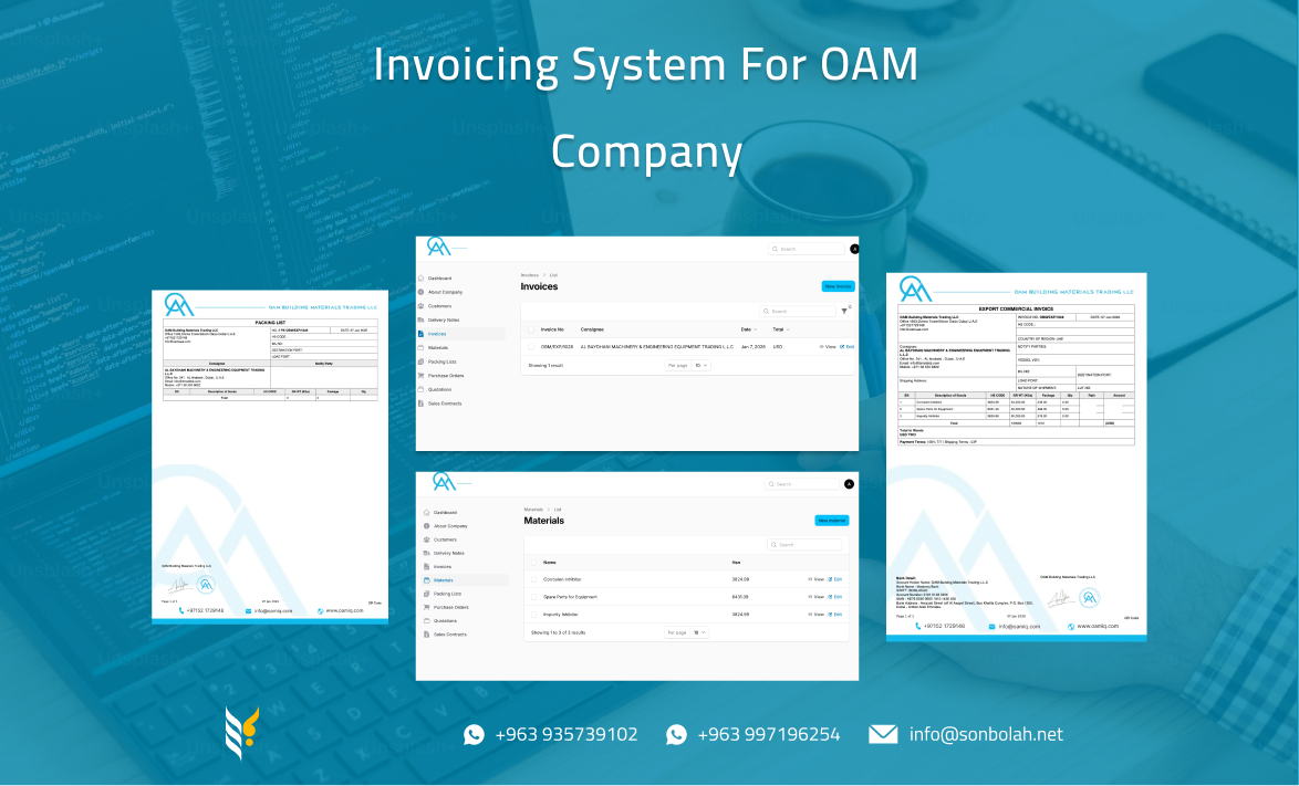Invoicing System for OAM Company 